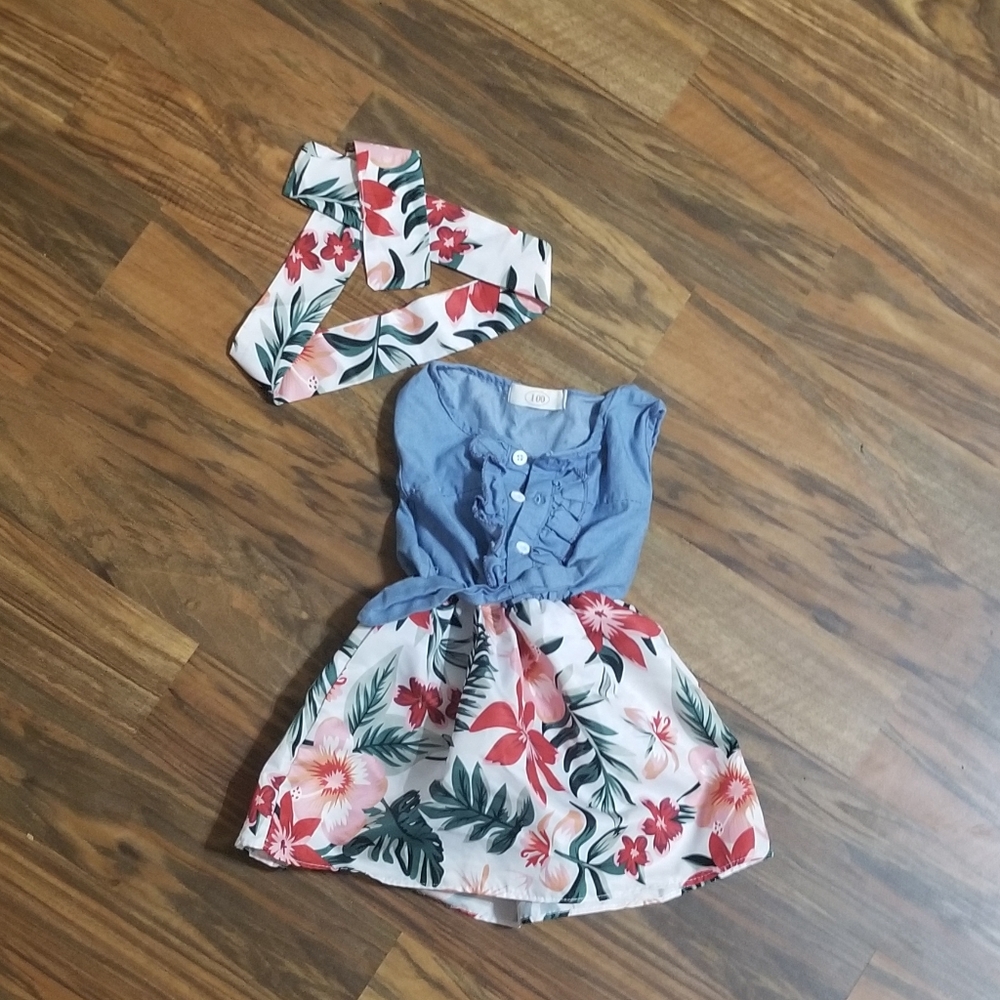 12 month old Dress with matching headband